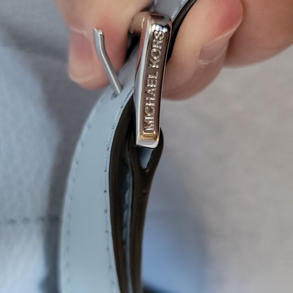 Michael Kors Kenly Lt. Sky blue medium leather backpack - Picture 9 of 16